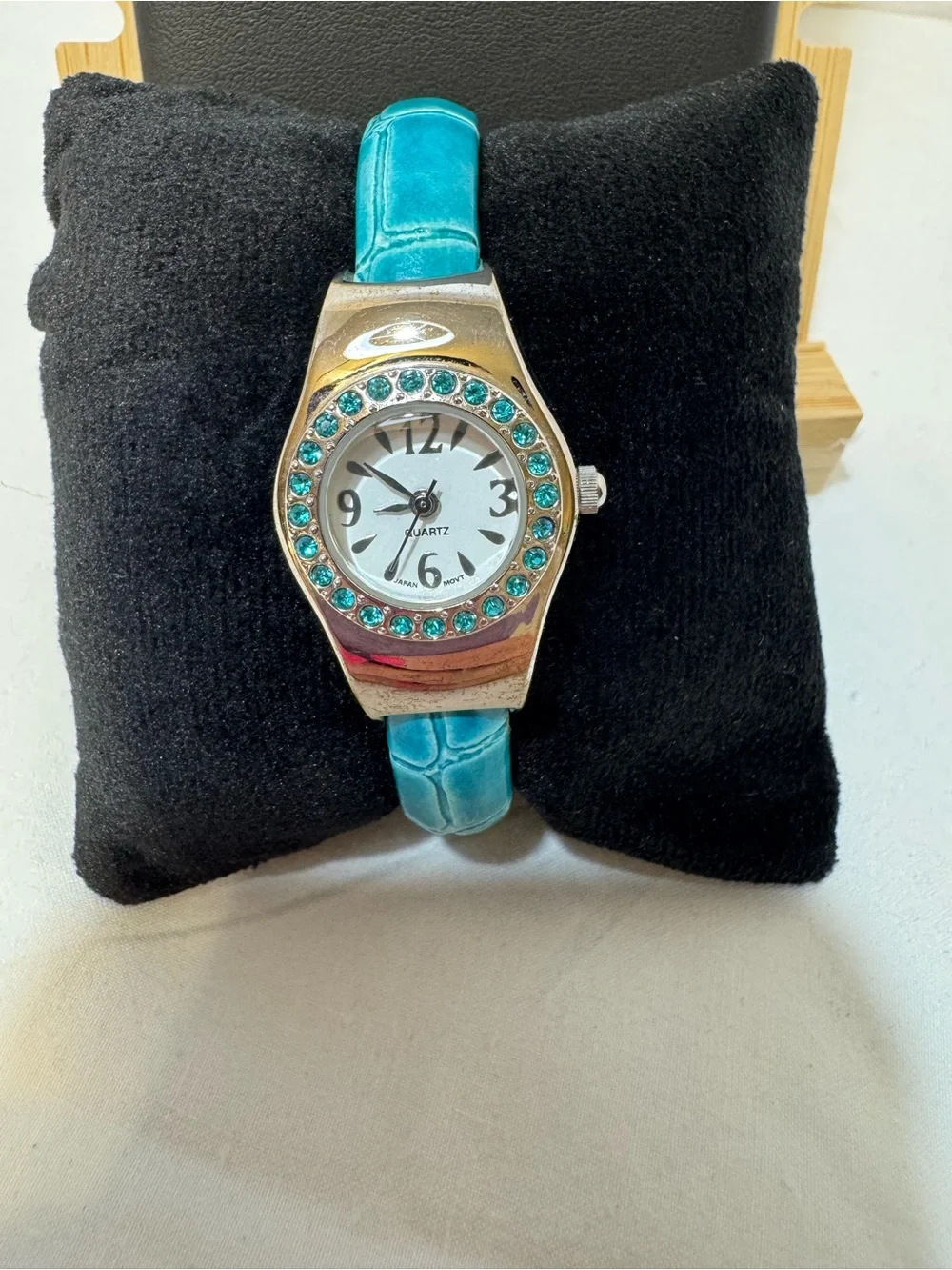 Avon Teal Crystal Accent Women's Watch (December Birthstone)